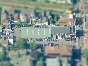 Crawley Down Motors from above 