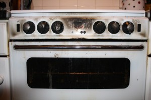 Skuds' cooker in the immediate aftermath of the beans on toast incident